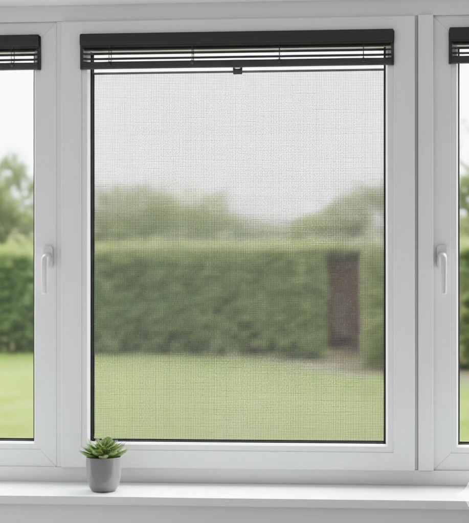 Raam met hor en ventilatierooster